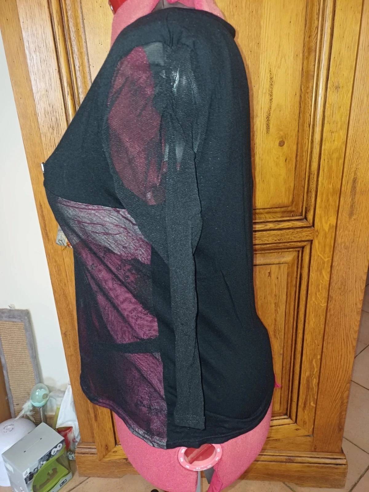 Camiseta com mangas em voile da marca DPM tamanho 42 – photo 3